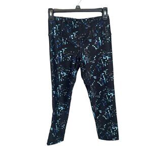 MPG women xsmall Crop Activewear Leggings Black blue design workout running yoga